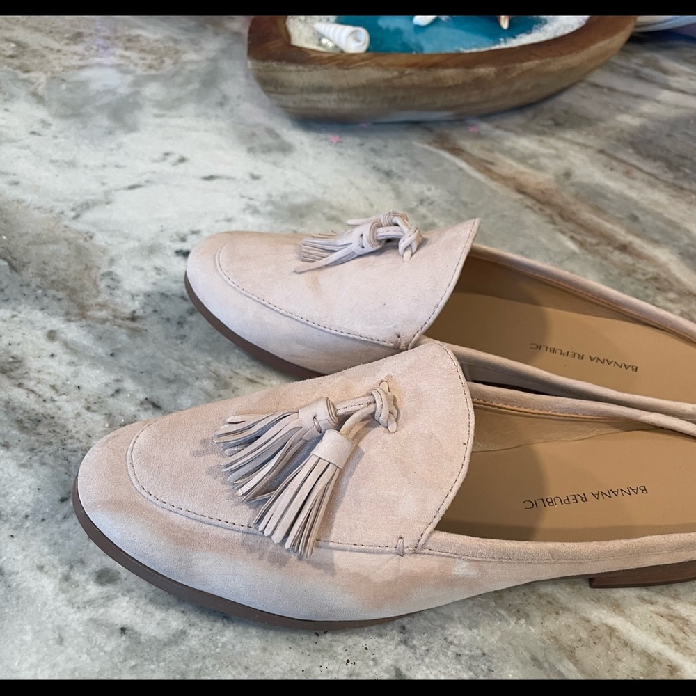Pale pink slide mule